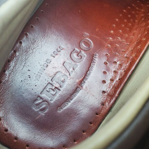 Rare Sebago Gibralter Mens Sz 9.5 Deck Shoes Brown Leather Dock